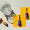 Gitaar - Akoestisch - Minimalistisch - Geel onderzetter kurk middel -sfeer4