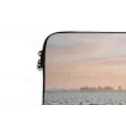 Tulpen - Landschap - Wit laptophoes neopreen klein -detail