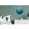 Luchtbellen - Dynamisch - Blauw Wandcirkel aluminium klein -slaapkamer