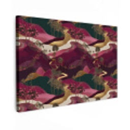 Magisch - Palmbomen - Goud Tuinposter op houten frame 2 cm dik klein 845 -3d