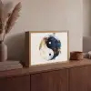 Yin Yang - Abstract - Zwart - Wit - Goud Light Box met batterij (Wandlamp) middel -sfeer2