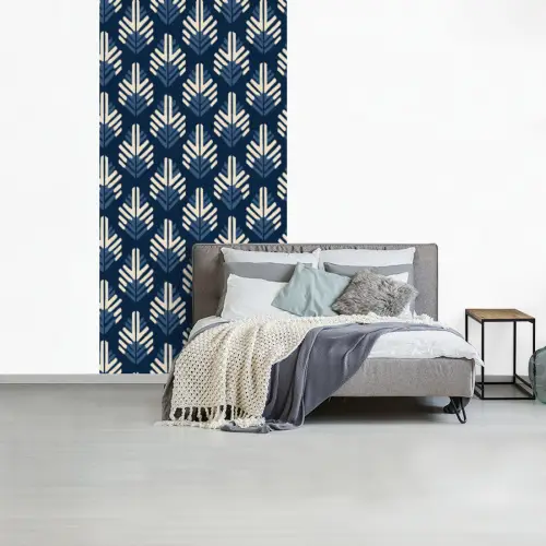 Modern - Patroon - Blauw fotobehang vinyl groot 64 -slaapkamer