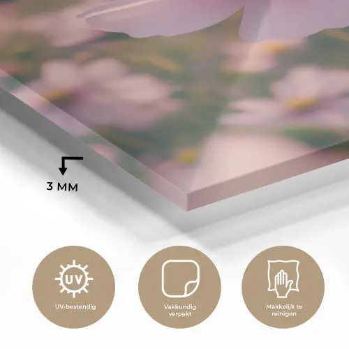 Bloemen - Paars - Wazig plexiglas 5mm klein -sfeer2