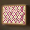 Retro - Floraal - Paars Light Box met batterij (Wandlamp) middel 907 -z3d_website