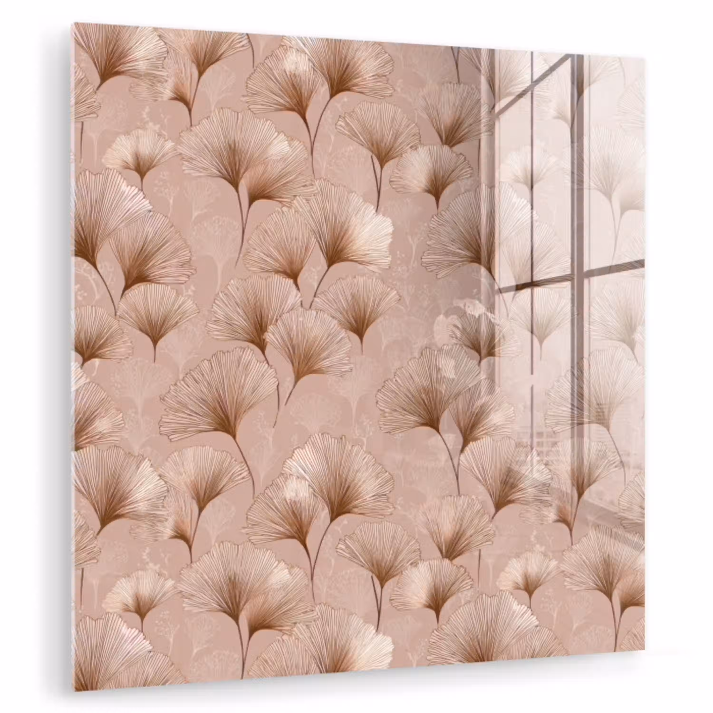 Ginkgo - Patroon - Roze plexiglas 5mm klein 11 -zzzproduct_nieuw