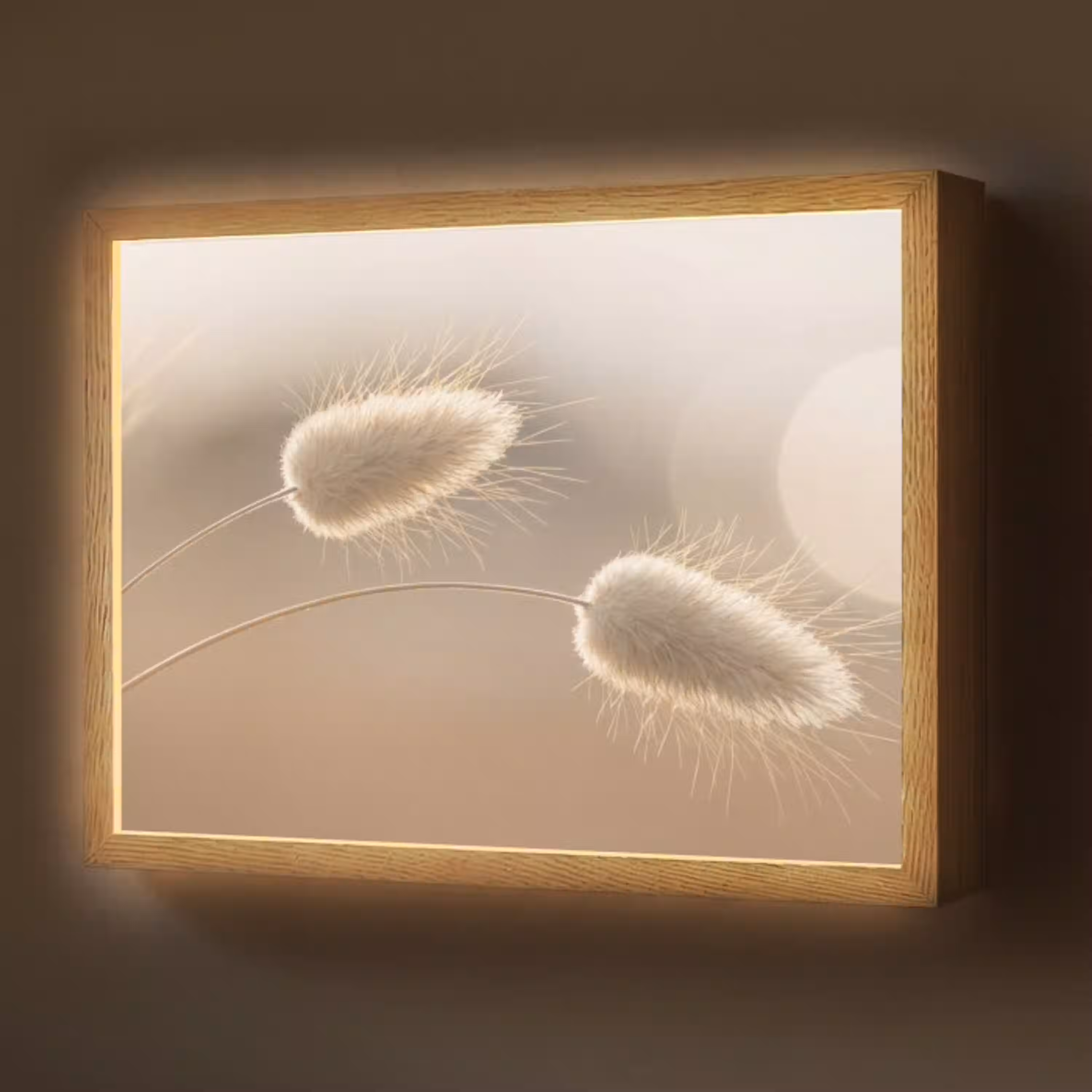 Hazestaartgras - Graanharen - Zonlicht Light Box met batterij (Wandlamp) middel -z3d_website