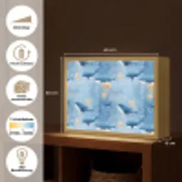 Walvissen - Oceaan - Blauw Light Box met batterij (Wandlamp) middel 907 -USP_websiteoverzichtDE