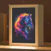 Paard - Dier - Rook - Zwart - Kleuren Light Box met kabel klein -zzz_3d_website