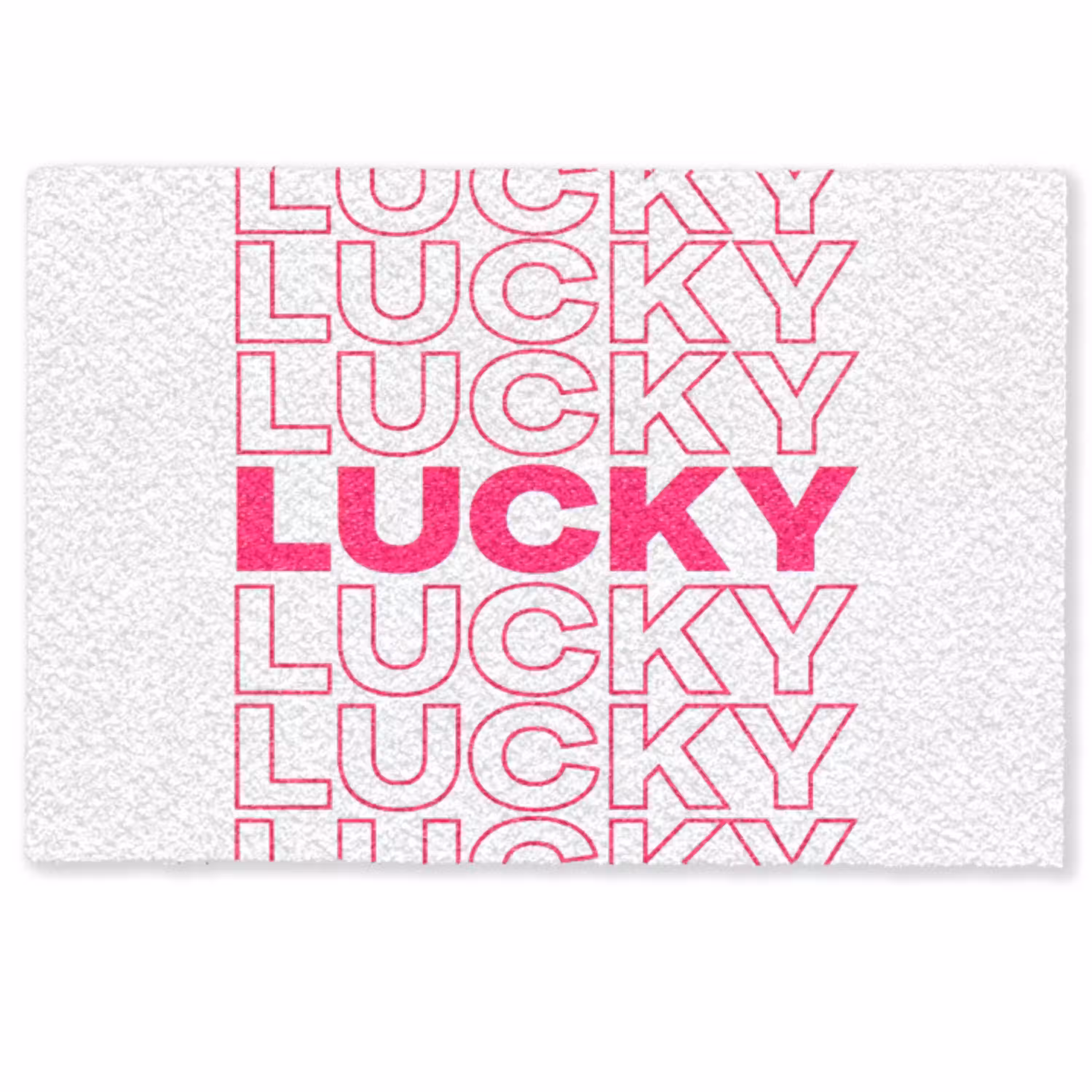 Lucky - Roze - Patroon Deurmat klein -zkaufland3d