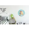 Slagroom - Taart - Blauw - Eten Wandcirkel aluminium klein -kinderkamer