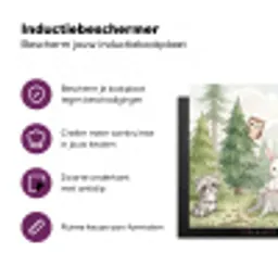 Bos - Dieren - Groen Inductie beschermer vinyl 3mm klein -zzzzzzz-cc-usp