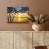 Strand - Horizon - Zonsondergang - Palmboom - Zee PET vilt klein -sfeer4