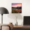Bloemen - Bergen - Landschap - Nacht - Lucht - Roze aluminium wit klein -sfeer5