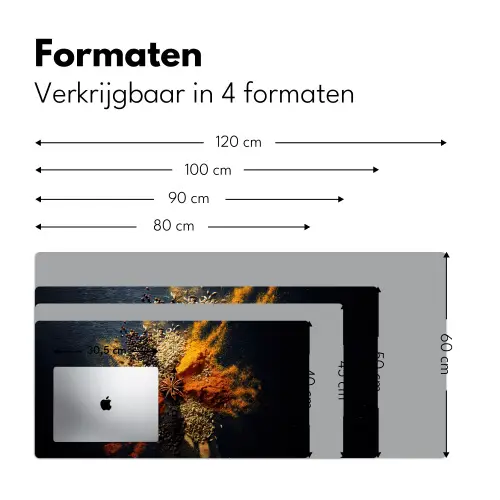 Specerijen - Explosie - Oranje Muismat XXL klein -sfeer5