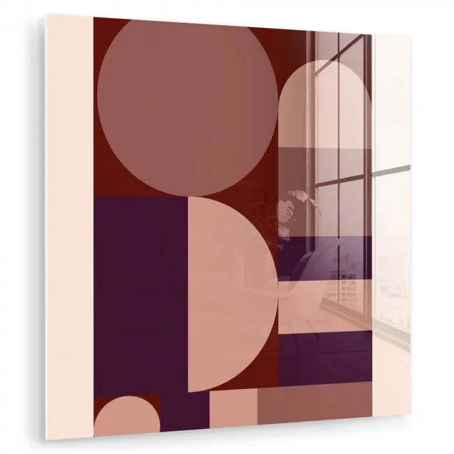 Geometrisch - Cirkels - Rood plexiglas 5mm klein -zzzproduct_nieuw