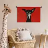 Windhond - Minimalistisch - Rood Wandkleed katoen klein -wsfeer5_kind