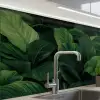 Natuur - Tropisch - Bladeren - Groen keuken achterwand 2 middel -zzzz3d_schuin