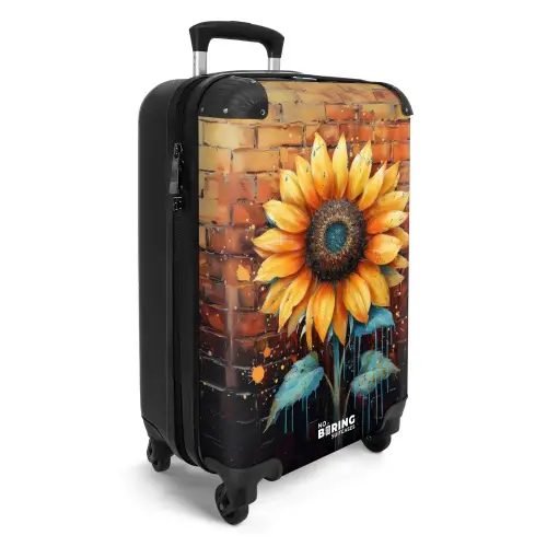 Zonnebloem in graffiti stijl NBS - Handbagage koffer - Unisex middel -productfoto_3d