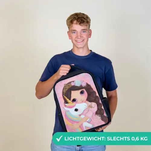Meisje - Eenhoorn - Glitter Rugzak - Zwart middel -sfeer7_NL