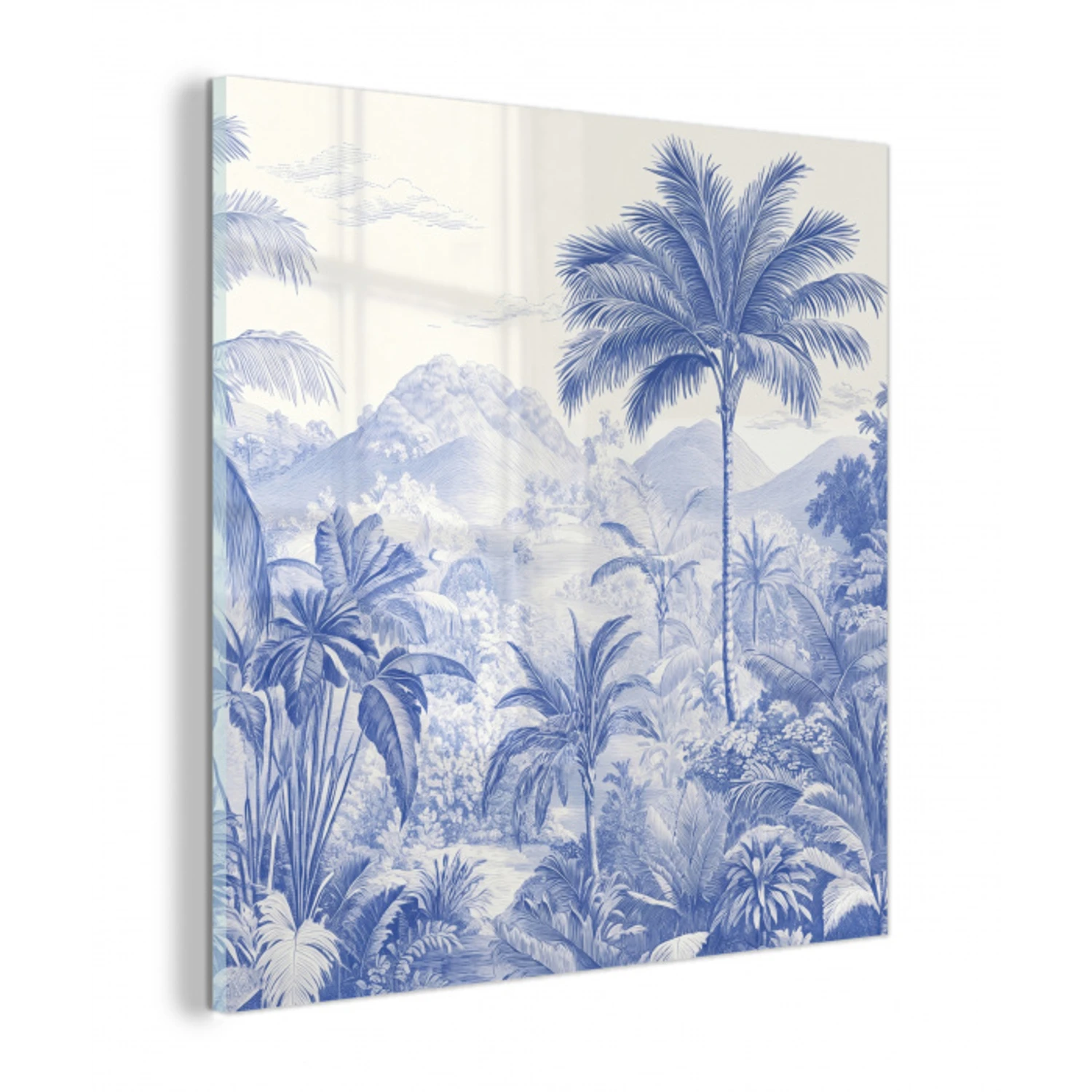 Tropisch - Jungle - Blauw plexiglas 5mm klein -z3d