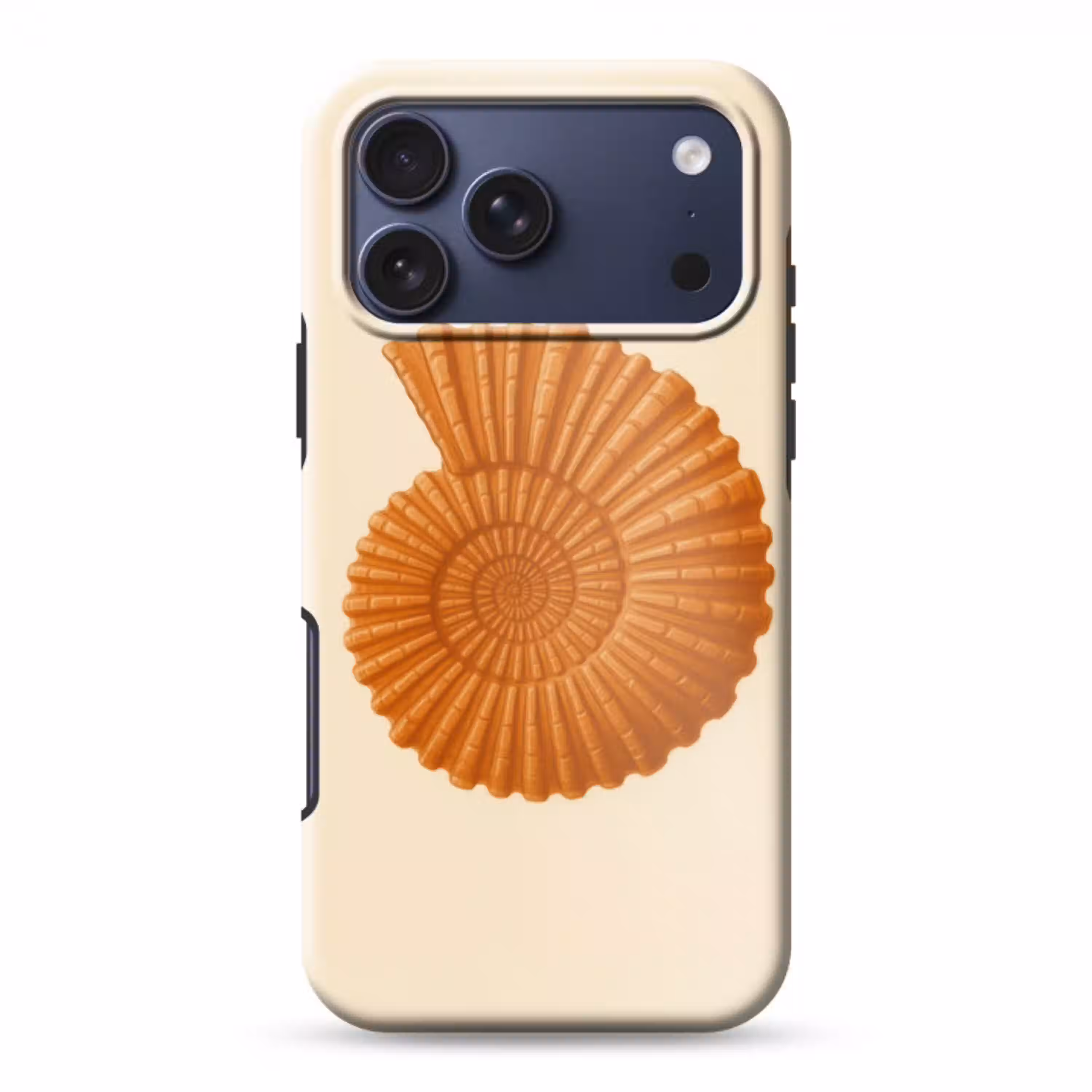 Schelp - Oranje - Ribbels Toughcase MagSafe Apple iPhone 17 Pro Max klein -3d