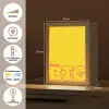 Dream big - Geel - Grafisch Light Box met kabel (Tafellamp) klein -USP_NL