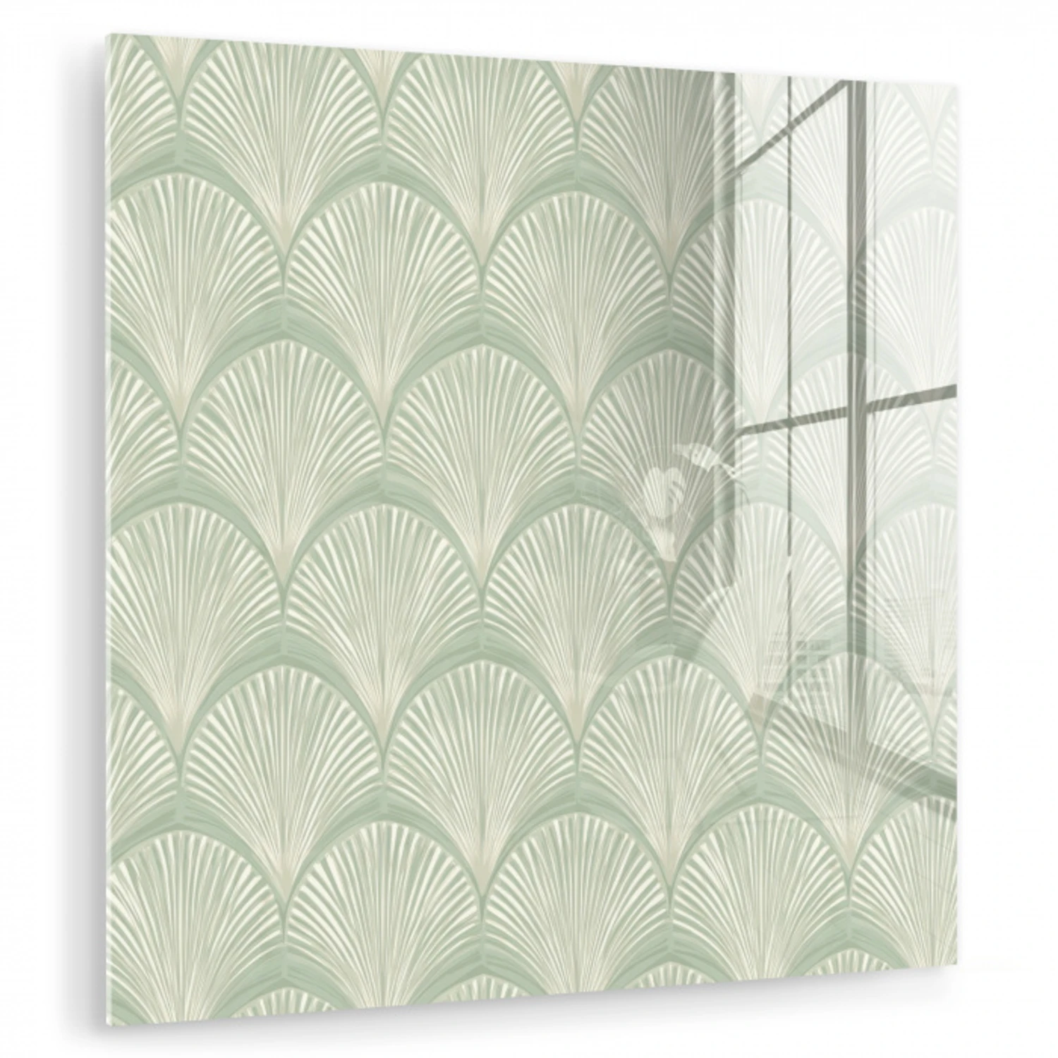 Waaiers - Patroon - Groen plexiglas 5mm klein 11 -zzzproduct_nieuw