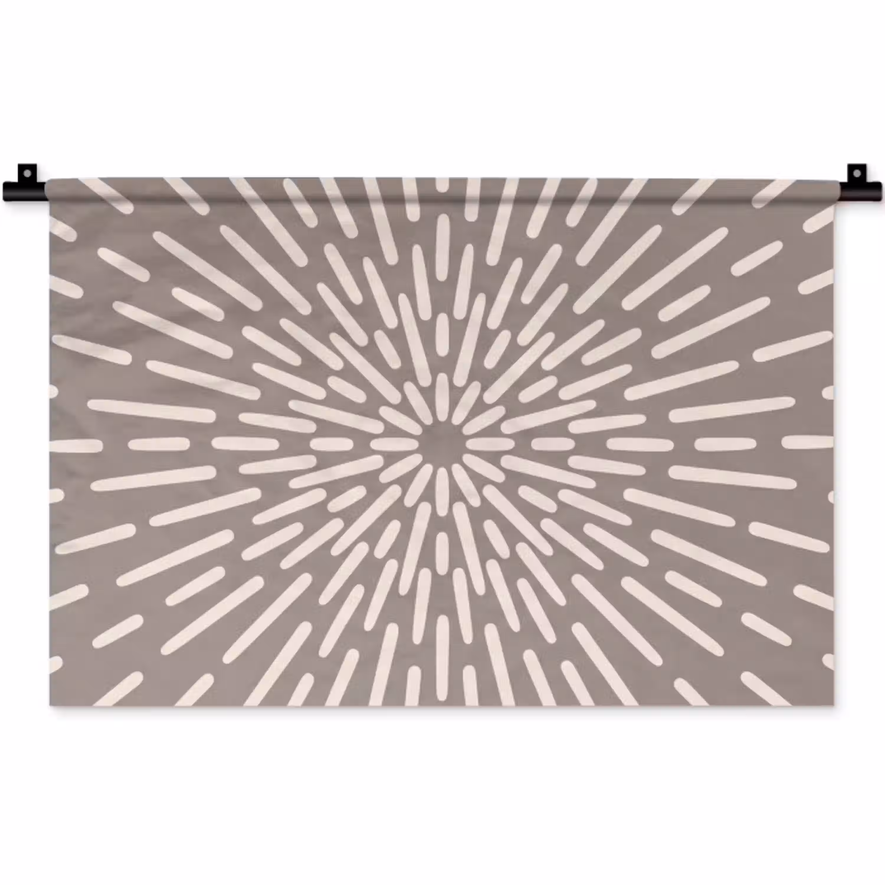 Patroon - Stralen - Abstract - Modern - Grijs Wandkleed katoen klein -zz3d