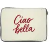 Ciao bella - Rood - Wit - Minimalistisch laptophoes neopreen klein -zkaufland3dotto
