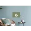 Vijgen - Minimalistisch - Getekend - Mosgroen Muursticker klein -plant