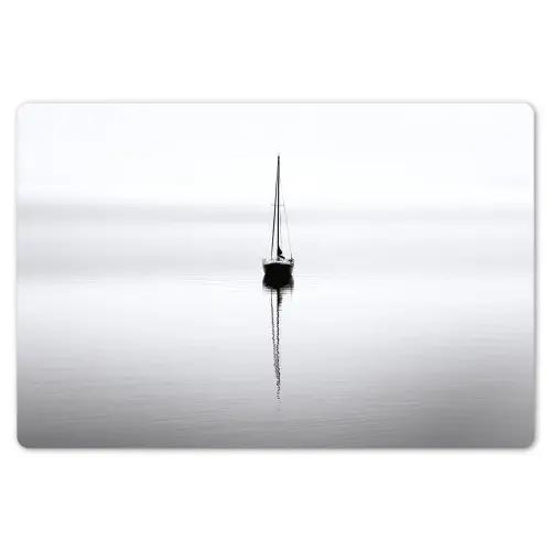 Zeilboot - Zwart - Water - Silhouet Placemat vinyl groot -zzsfeer1_Kitchenyeah-website