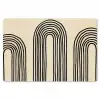 Boogvormen - Zwart - Strak Placemat vinyl groot -zzsfeer1_Kitchenyeah-website