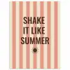 Zomer - Quote - Strepen poster papier klein -3d