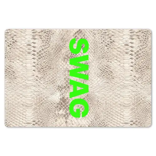 Slangenprint - SWAG - Neon - Groen Placemat vinyl groot -zzsfeer1_Kitchenyeah-website