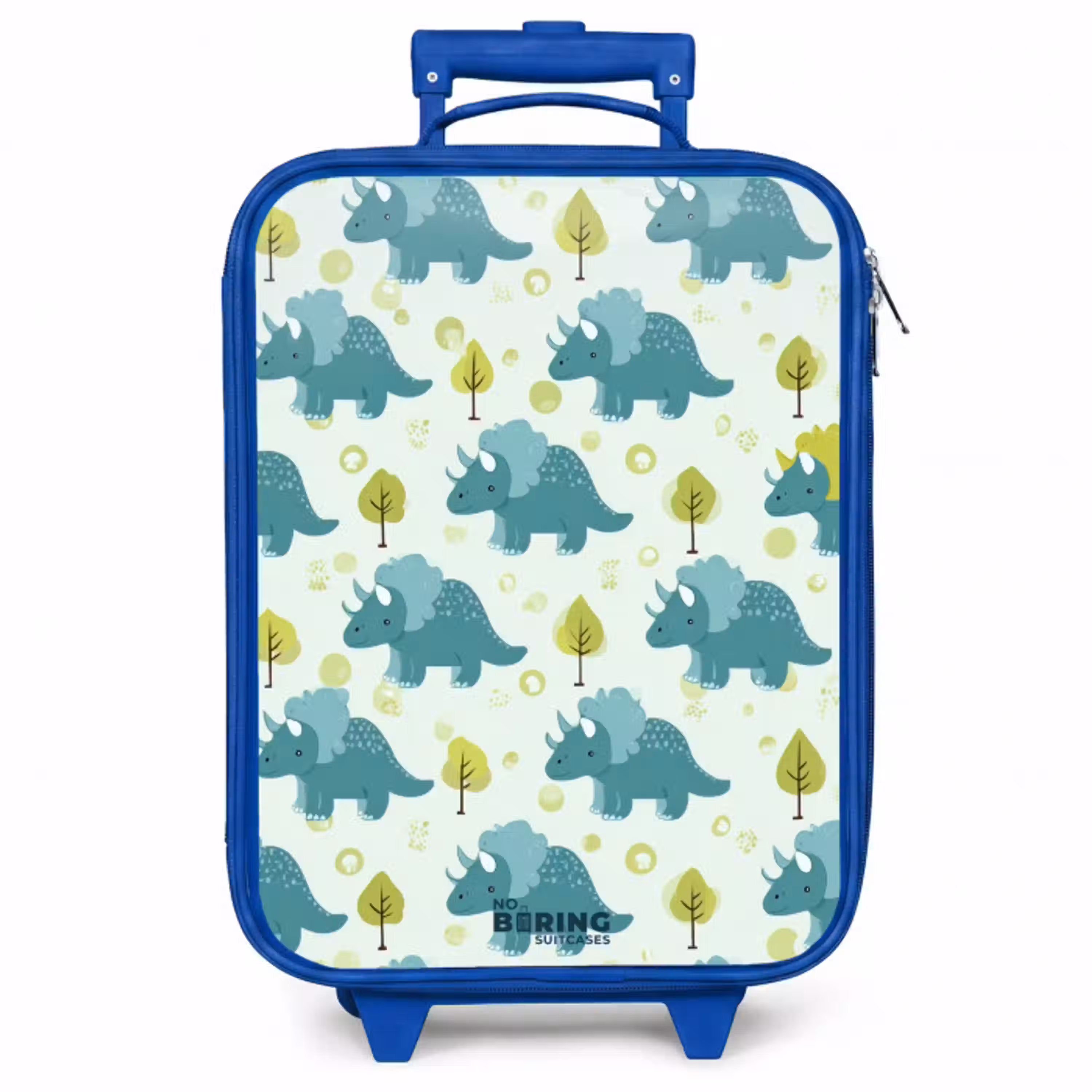 Triceratopsen tussen boompjes Kinderkoffer - Blauw klein -zzz_website3d
