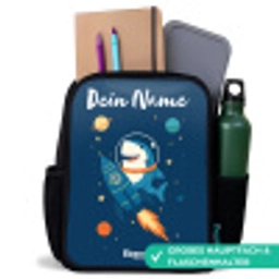 Dier - Ruimte - Planeet - Raket Rugzak - Zwart middel -inhoud_DE