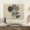 Zwart - Bladeren - Strepen - Minimalistisch PET vilt klein -sfeer1