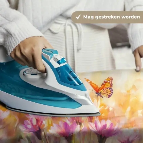 Vlinders - Oranje - Bloemen Wandkleed katoen klein -sfeer9