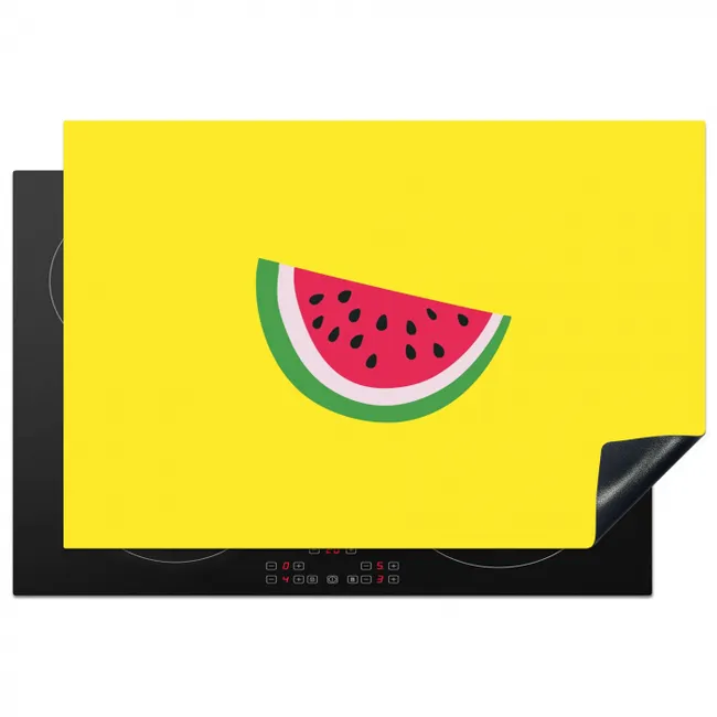 Fruit - Watermeloen - Geel Inductie beschermer vinyl 3mm klein -3d