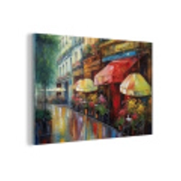 Straat - Olieverf - Kleurrijk - Stad plexiglas 5mm klein -z3d