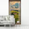 Doorkijk - Toscane - Uitzicht - Landschap - Zomer fotobehang vinyl groot -woonkamer