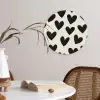 Hartjes - Zwart - Beige Wandcirkel kunststof plaat 5mm dik klein -sfeer4