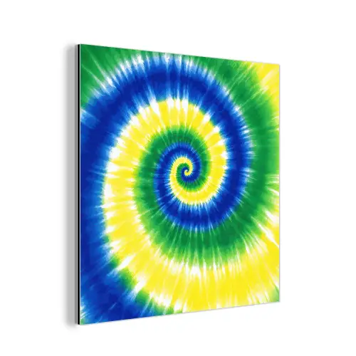 Spiraal - Groen - Draaiend aluminium wit klein -3d