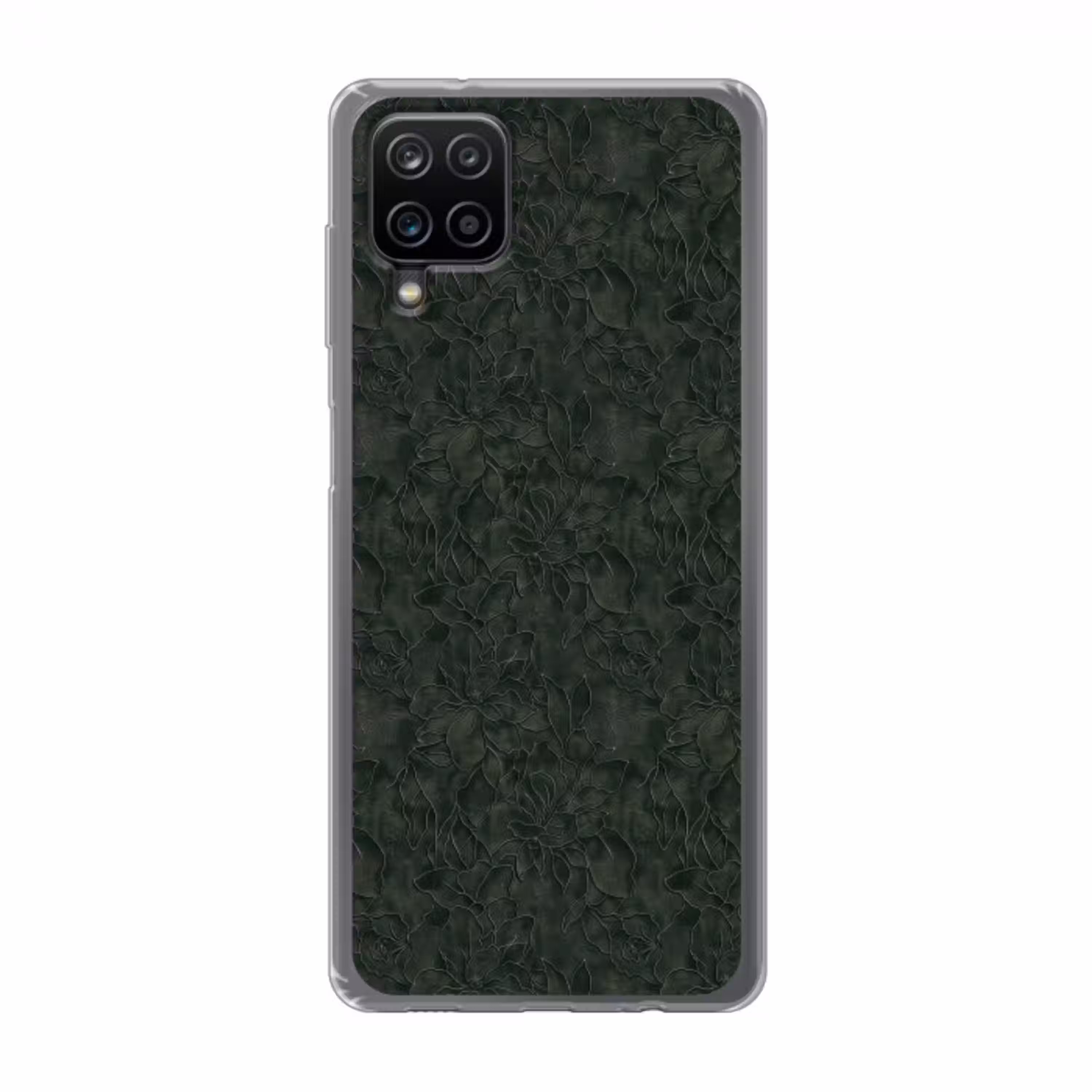 Bloemen - Lijnen - Groen Telefoonhoesje Samsung Galaxy A12 klein 372 -3d