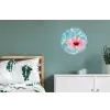 Hibiscus - Water - Roze Wandcirkel aluminium klein -slaapkamer