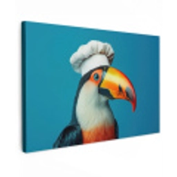 Toekan - Papegaai - Vogel - Koksmuts Tuinposter op houten frame 2 cm dik klein -3d