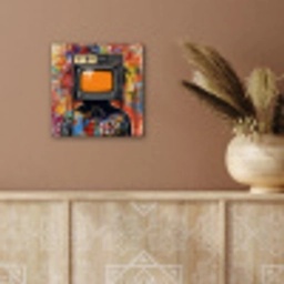 Televisie - Graffiti - Mens - Kleuren aluminium wit klein -sfeer4