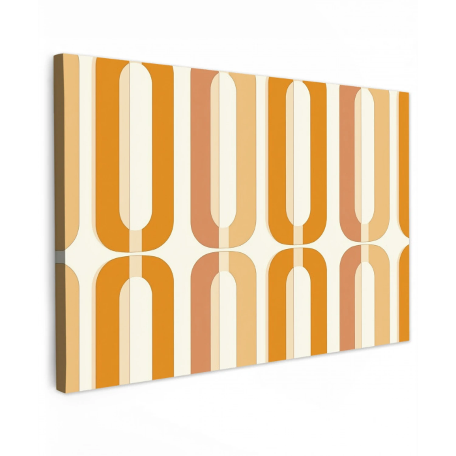 U-vorm - Retro - Oranje canvas 2cm klein 34 -z3d