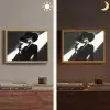 Vrouw - Wijn - Chic Light Box met batterij (Wandlamp) middel -sfeer3