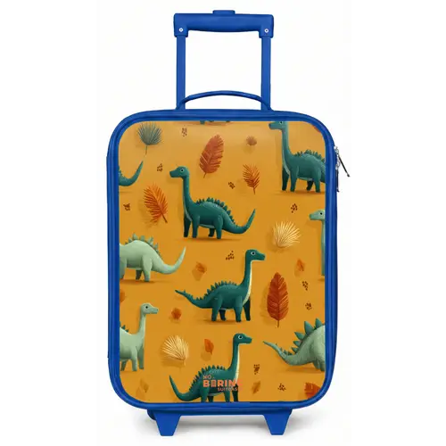 Lange nekken in herfstlandschap Kinderkoffer - Blauw klein -zz3dotto